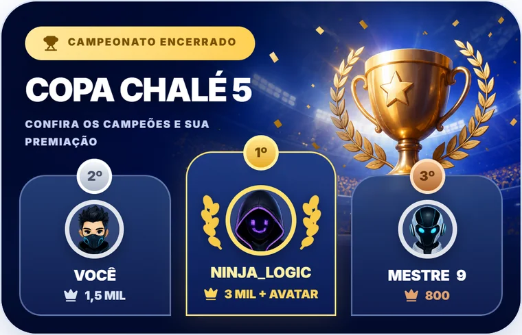 Pódio do campeonato